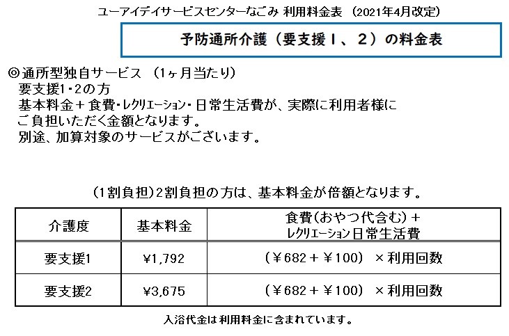 料金表