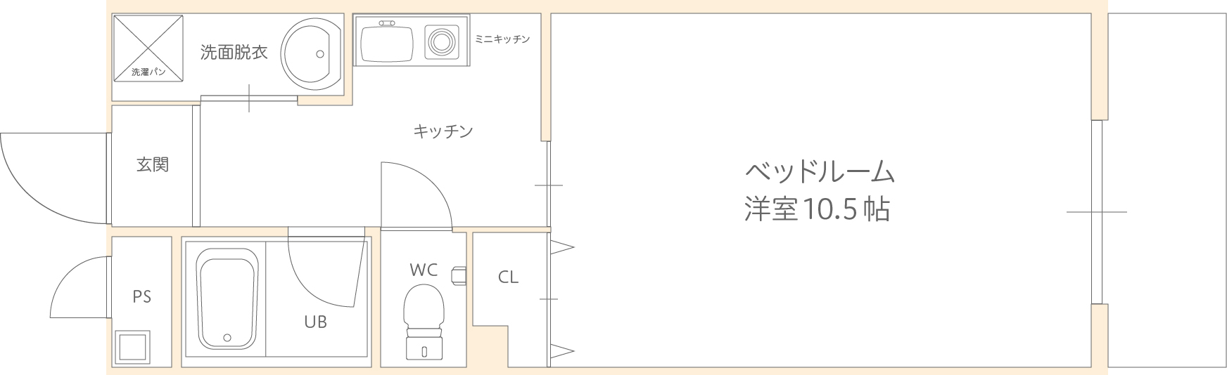 部屋の間取り図